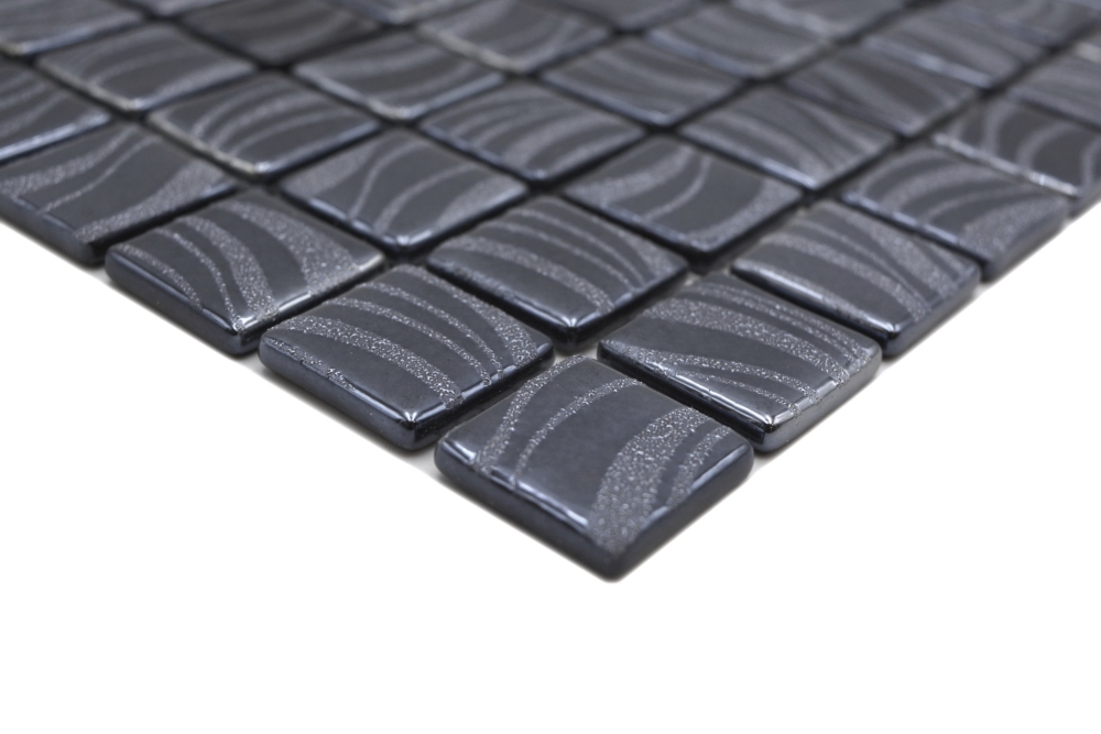 Mosaic tile pool mosaic swimming pool mosaic black graphite silver