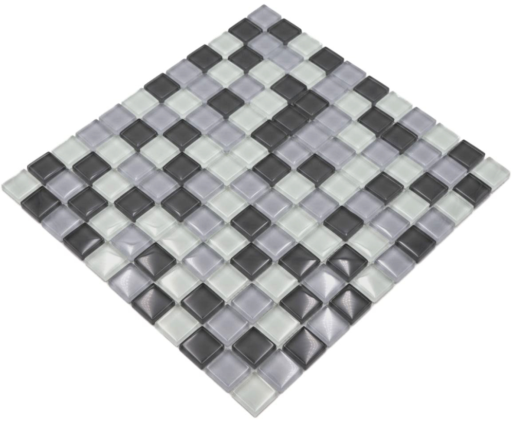 Mosaique de verre Carreau de sol gris anthracite - 72-0204