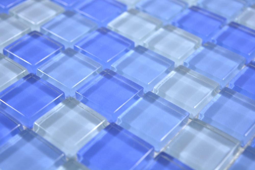 Mosaique de verre Carreau de douche bleu clair - 72-0406