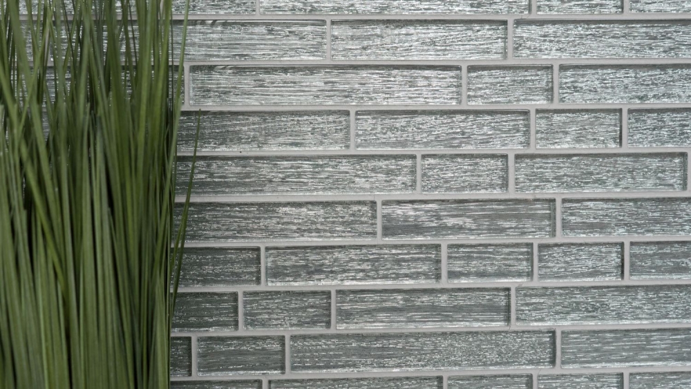 Mosaik Verbund Glasmosaik Chic silver Transluzent Verbundoptik silber glänzend