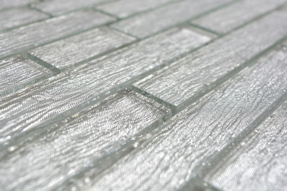 Mosaik Verbund Glasmosaik Chic silver Transluzent Verbundoptik silber glänzend