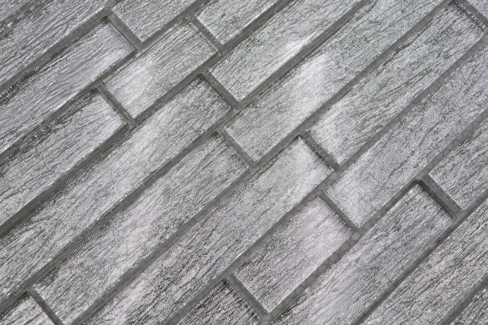 Mosaik Verbund Glasmosaik Chic silver Transluzent Verbundoptik silber glänzend