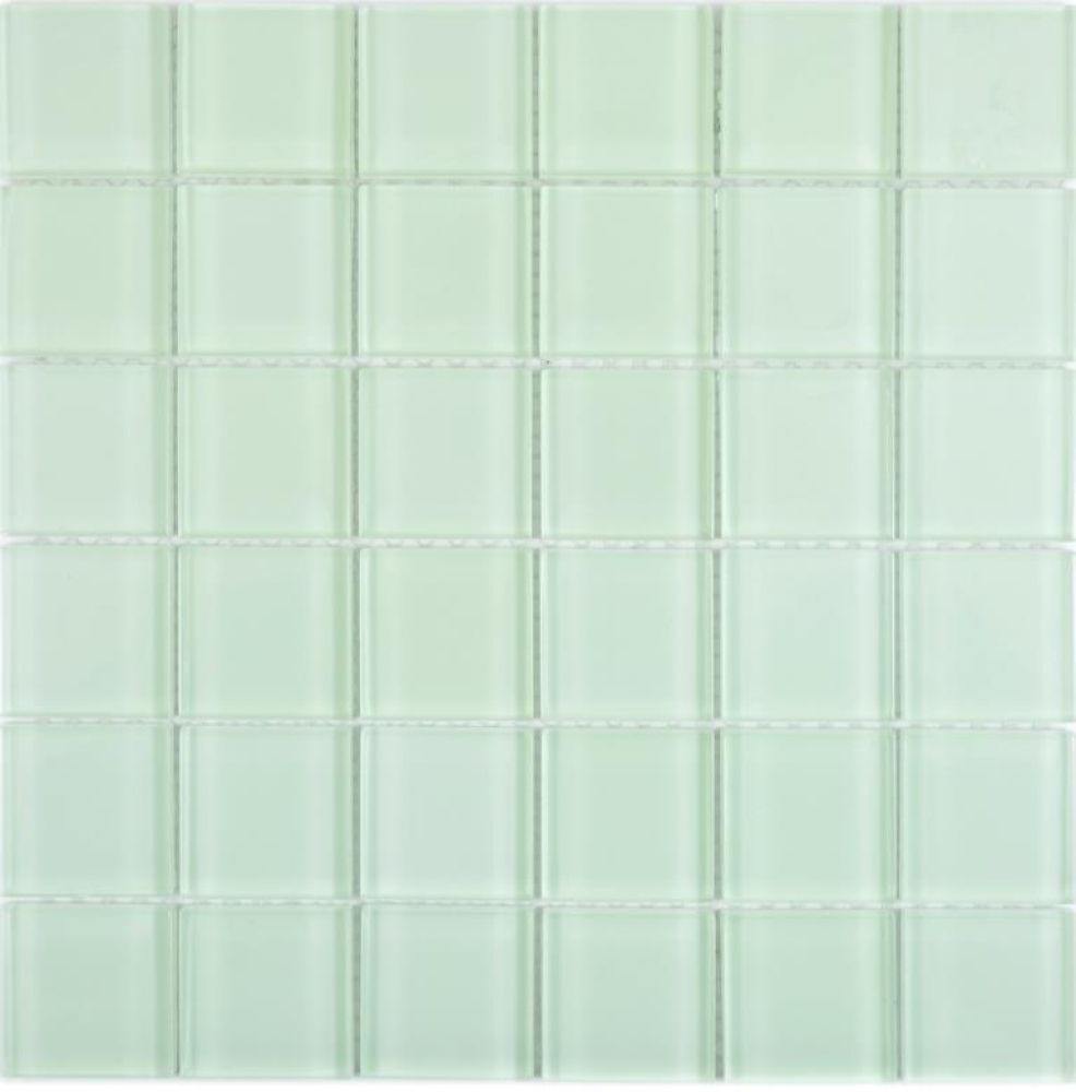 Glasmosaik Hellgrün Pastellgrün Fluoreszierend Nachtleuchtend Wandverblender Küchenfliese - 88-1005