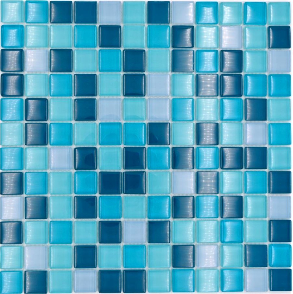 Mosaique Translucide Crystal mix multicolore brillante - 10 feuilles de mosaique