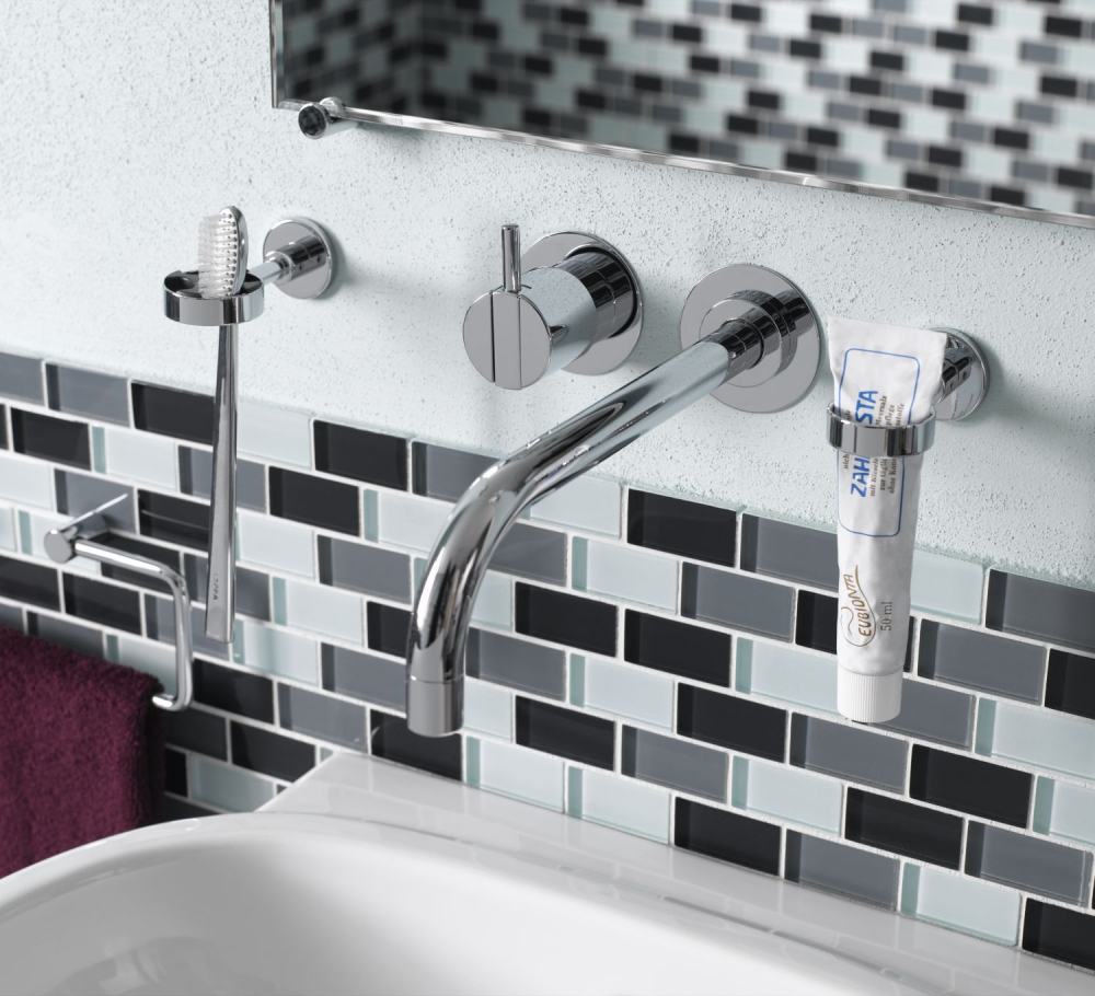 Mosaikfliesen Glasmosaik Backstein Verbund Bordüre weiss grau schwarz Brick Crystal