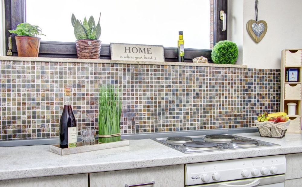 Pierre naturelle Rustique Carreau de mosaique Mosaique de verre beige marron gris anthracite rouille Revetement mural Carrelage - 82-1206