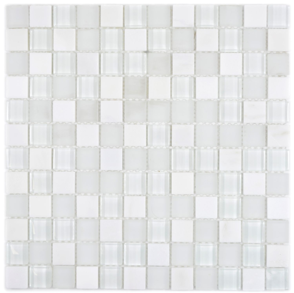 Piedra natural rustico mosaico de vidrio mosaico azulejo super blanco pared revestimiento azulejo backsplash cocina bano azulejo WC splashback - 72-0001