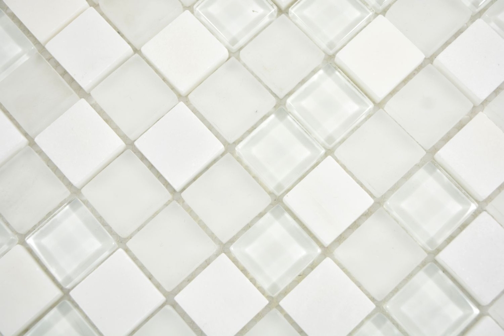 Piedra natural rustico mosaico de vidrio mosaico azulejo super blanco pared revestimiento azulejo backsplash cocina bano azulejo WC splashback - 72-0001