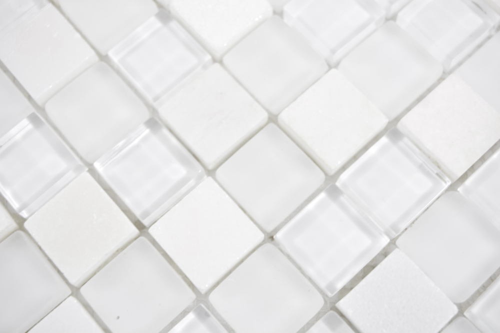 Piedra natural rustico mosaico de vidrio mosaico azulejo super blanco pared revestimiento azulejo backsplash cocina bano azulejo WC splashback - 72-0001