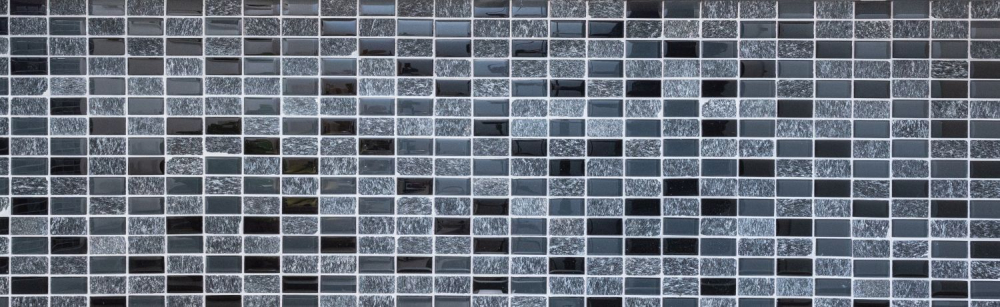 Riemchen Rechteck Mosaikfliesen Glasmosaik Stein grau schwarz anthrazit Fliesenspiegel Küchenrückwand Bad - 87-1303