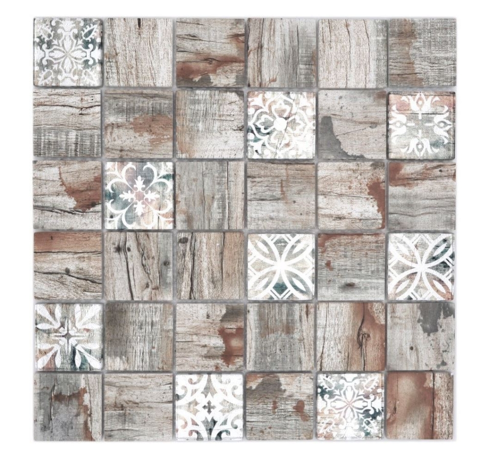 Mosaik Quadrat Glasmosaik mix lightbeige beige Transluzent hellbeige matt