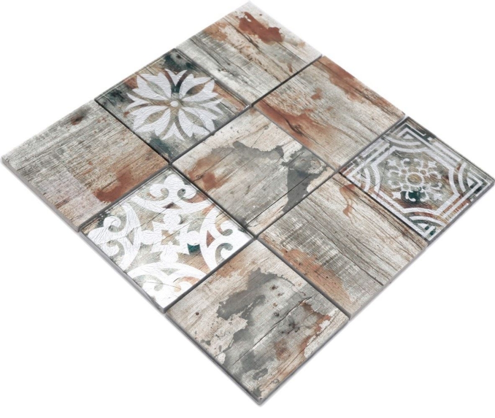 Mosaique Carre Mosaique de verre mix lightbeige beige translucide beige clair mat