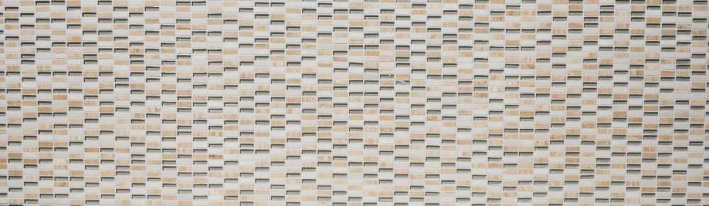 Riemchen Rechteck Mosaikfliesen Glasmosaik Stäbchen mini beige creme goldbeige Naturstein Küchenrückwand Bad WC Wand - 87-1412