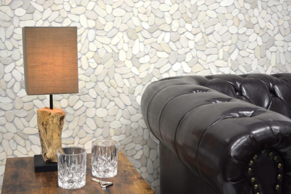 Galets de riviere Galets de pierre Sol en pierre taille plat blanc cream 30-IN14