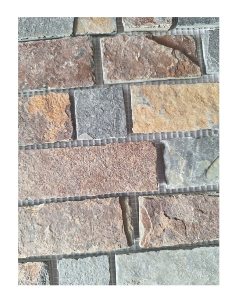 Mosaik Brick multi color Schiefer Mauerverbandoptik mehrfarben matt