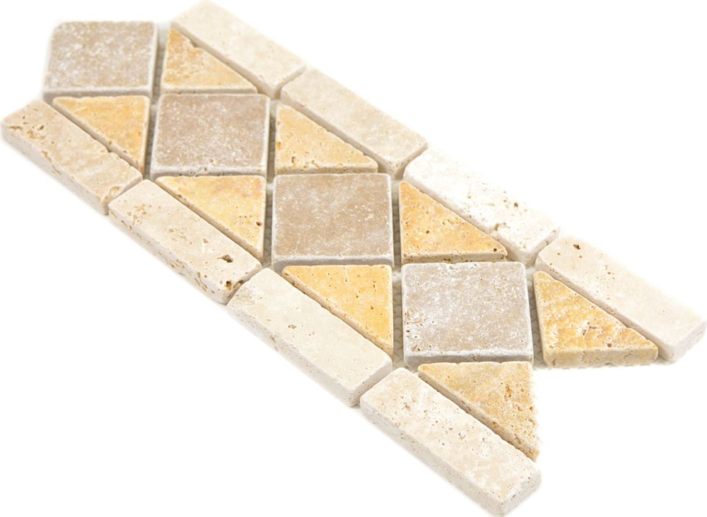 Bordüre Borde Einleger Naturstein Noce Gold Chiaro Beige Braun Gelb Bor-0266