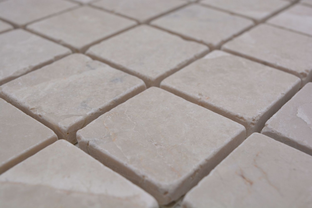 Mosaico Quadrato Botticino Marmo Antico Marmo avorio opaco C