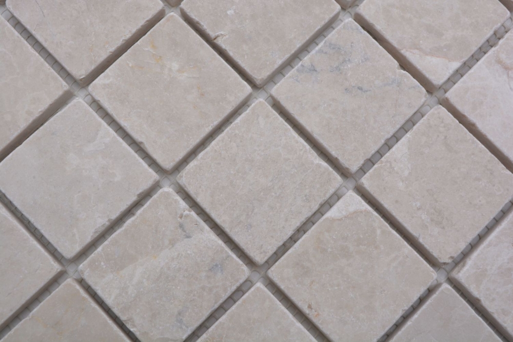 Mosaico Quadrato Botticino Marmo Antico Marmo avorio opaco C
