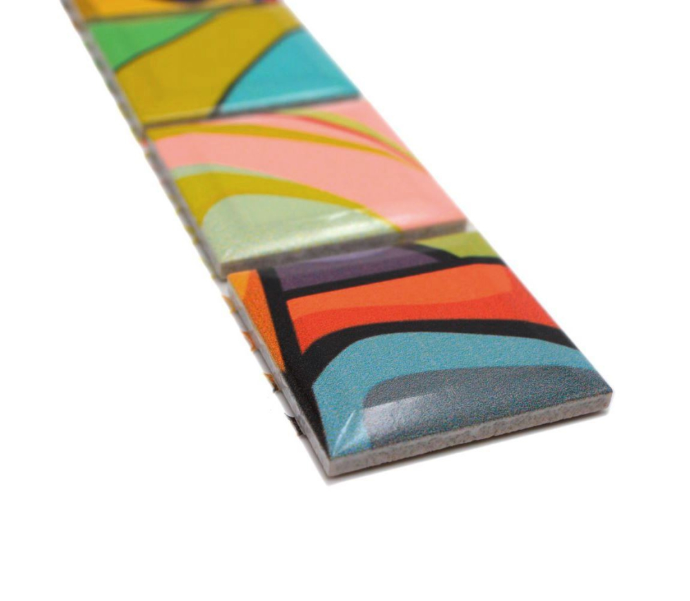 Borde Quadrat mix ART Keramik Popartoptik mehrfarben bunt glänzend