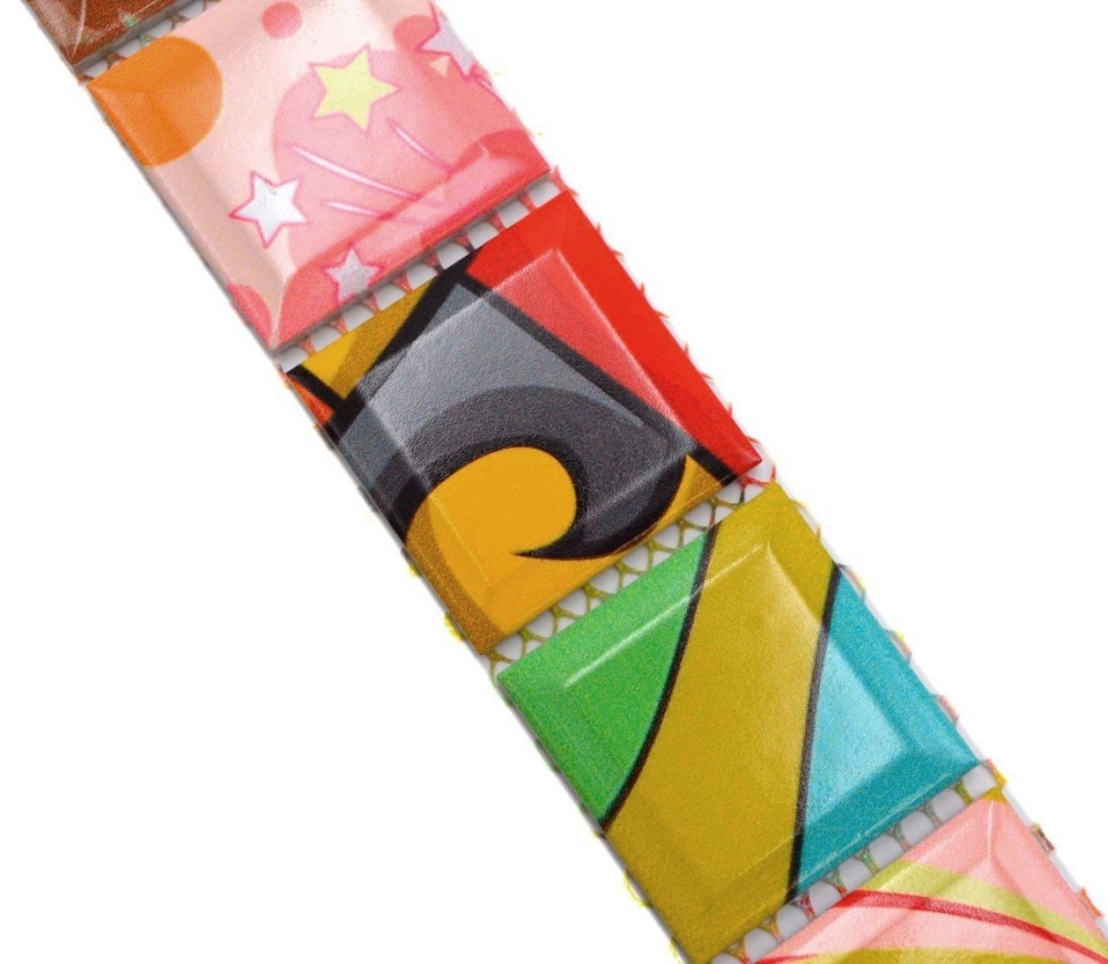 Borde Quadrat mix ART Keramik Popartoptik mehrfarben bunt glänzend
