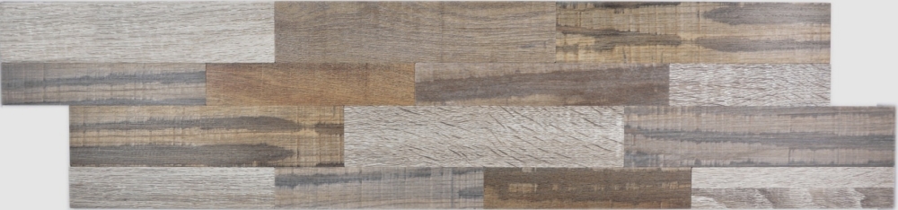 Wall cladding Self-adhesive metal mix wood look dark aluminum metal brown matt