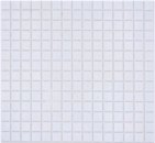 Mosaico de vidrio cuadrado uni blanco papel-bonded piscina mirada brillante