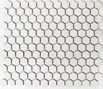 Mosaik Fliese Keramikmosaik Hexagon weiß matt 11A-0111