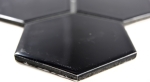 Mosaik Hexagon uni schwarz glänzend Keramik Hexagonoptik