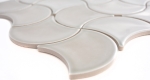Azulejos de mosaico liso piedra gris brillante onda ceramica gris