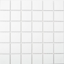 Mosaik Fliese weiß matt Poolmosaik Badmosaik Küchenwand Keramik 16B-0111