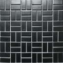 Retro Mosaik schwarz matt Fliese Keramikmosaik Windmühle 24-CWM08BM