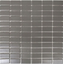 Mosaik Fliese Keramikmosaik metallgrau matt Riemchen Stäbchen 24B-0211