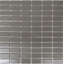 Piastrella di mosaico Mosaico ceramico metallo grigio opaco strisce 24B-0211