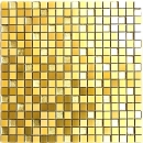 Mosaik Fliese Aluminiummosaik Glasmosaik Gold Klar Fliesenspiegel Wandverkleidung - 49-A307