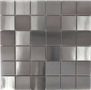 Mosaik Fliese Edelstahl Silber Stahl Gebürstet Küchenwand Badfliese Mosaikmatte - 129-48D