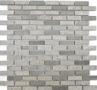 Naturstein Stäbchen Zement Grau anthrazit Marmor Brick Verbund 40-B49