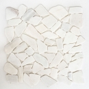 Bruchmosaik Polygonal Marmor Natursteinmosaik weiß 44-0102