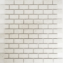 Kunststein Mosaik Fliese Quarzmosaik Artificial Brick Weiß Glitzer Fliesenspiegel Wandverblender - 46-0104