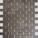 Kunststein Mosaik Fliese Quarzmosaik Artificial Brick Grau Glitzer Fliesenspiegel Wandverblender - 46-0204