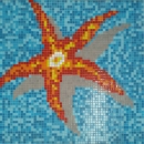 Seestern Mosaik Bild Glasmosaik orangegelb Bild papierverklebt 1.164x1.164mm MB-K39P