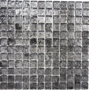 Mosaik Transluzent Crystal schwarz glaenzend - 10 Mosaikblaetter