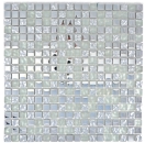 Mosaik Fliese Glasmosaik Silber Gefrostet Milchglas Klar Fliesenspiegel Wand Küche - 92-0217