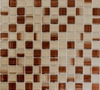 Mosaique Aspect de trait Translucide Crystal beige de trait brillant - 10 feuilles de mosaique