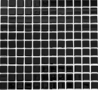 Glasmosaik schwarz glänzend Fliesenspiegel Wand Bad Fliesenspiegel - 60-0304