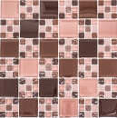 Mosaique de verre Mosaique rouge beige rouge oxyde carrelage cuisine - 78-1304