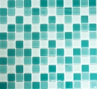 Mosaik Transluzent Crystal mix gruen glaenzend - 10 Mosaikblaetter