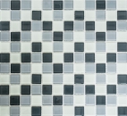 Mosaik Transluzent Crystal mix grau glaenzend - 10 Mosaikblaetter