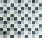 Glasmosaik Grau Weiß Anthrazit Schwimmbadmosaik Poolmosaik Bad WC - 62-0204