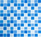 Glasmosaik hellblau blau mittelblau Schwimmbadmosaik Poolmosaik - 62-0404