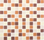 Mosaique de verre Borde Cream Beige Marron Mat Carrelage 72-1311